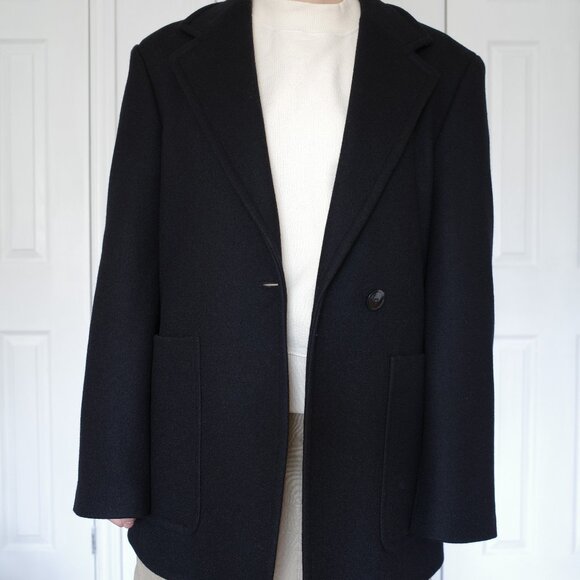 Uniqlo U Wool-Blend Blazer Jacket (Black, S) - Picture 5 of 8